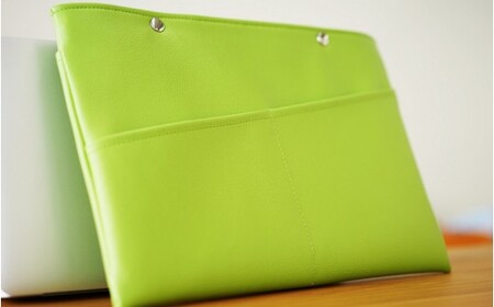 PVCレザーパソコンケース（クラッチバッグ）「match」13インチ用（グリーン） No.252-18