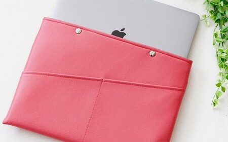 PVCレザーパソコンケース（クラッチバッグ）「match」13インチ用（ピンク） No.252-22
