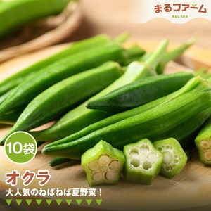 オクラ 10袋 / 新鮮 国産 野菜 夏野菜 ねばねば 食感 料理用 サラダ 天ぷら 和え物 下処理簡単 大容量 日常使い 千葉県 特産 No.368