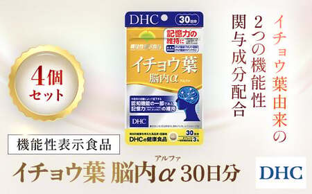 75911_[機能性表示食品]DHCイチョウ葉脳内α(アルファ) 30日分 4個セット(120日分)