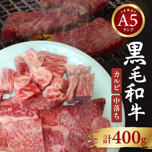 黒毛和牛A5 カルビ中落セット 400g