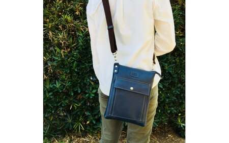 牛革 ショルダーバッグ (ネイビー)【ショルダー】チャガマ