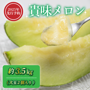 先行予約 数量限定 ブランドメロン 先行予約 タカミメロン 青肉 約3.5kg 2玉 限定メロン ブランドメロン ブランドメロン ブランドメロン