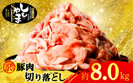 千葉県産豚 豚肉切り落とし8kg /しもやまSPF豚 [usn005] 豚肉切り落とし【30000円小分け真空】