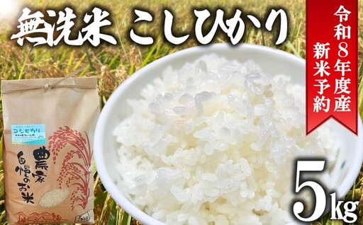 先行予約 令和8年度産 無洗米 こしひかり 5kg [ コシヒカリ ]