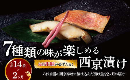 [定期便]西京漬けミックス一郎・次郎 2か月