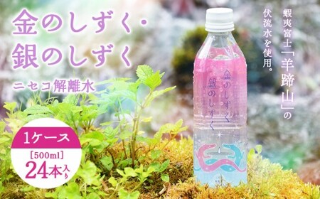 ニセコ解離水  金のしずく・銀のしずく 500ml×24本 | 水 保存水 軟水 ミネラルウォーター 羊蹄山 解離水 | 株式会社アプロディーテ[BPAH001]
