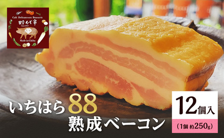 いちはら88熟成ベーコン約250g×12個入 ベーコン 冷凍 おかず おつまみ 市原市 千葉