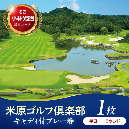 [平日]米原ゴルフ倶楽部 1R キャデイ付プレー券(7〜9月、1〜3月昼食付) 1名様券 1枚