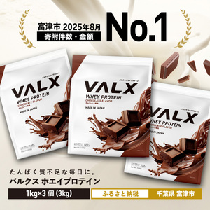 【7営業日以内発送】VALX ホエイプロテイン 3kg チョコレート風味 プロテイン チョコレート チョコ