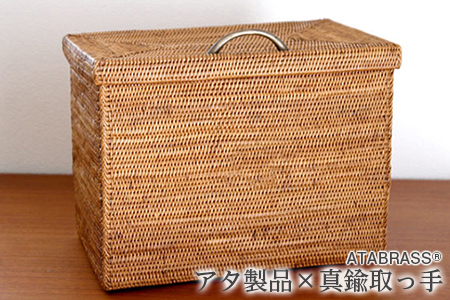 アタ 覆い蓋真鍮取っ手付きボックス(W28×D16×H20) BAX-246MSIN