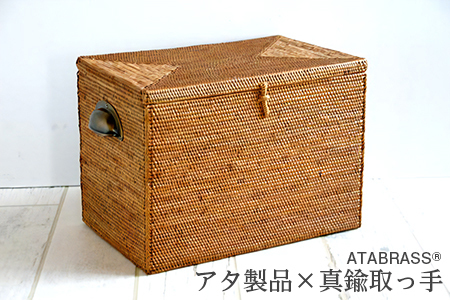 アタ真鍮取っ手アイロン収納ボックス（W30×D20×H22）：シンプル