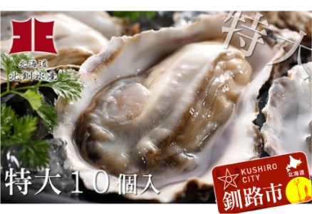 ［Ho202-A016］生牡蠣10個入（釧路管内産特大サイズ120ｇ～150ｇ）