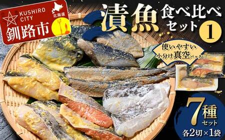 漬魚食べ比べセット(1) 各2切×1袋入 紅鮭 真鱈 銀ダラ 真さば 秋刀魚 さんま 海鮮 魚 漬魚 個包装 真空パック 小分け簡単 冷凍 おかず