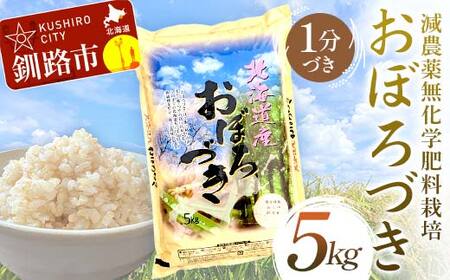 減農薬9割減 ・ 化学肥料不使用おぼろづき 5kg 1分づき 北海道産 米 コメ こめ お米 白米 玄米 通常発送