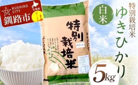 特別栽培米ゆきひかり 5kg 白米 北海道産 米 コメ こめ お米 白米 玄米 通常発送