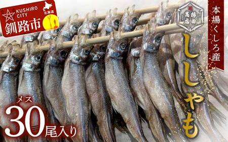 [期間限定!寄附額改定↓!]本場くしろ産 ししゃもメス30尾入り! 本ししゃも 魚 ししゃも 魚好きのメス プチプチたまごのメス 魚介 グルメ シシャモ 北海道産 国産 魚 魚介 海の幸