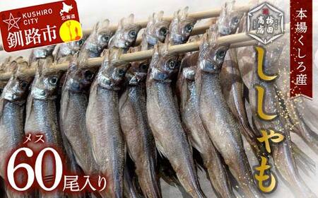 本場くしろ産 ししゃもメス60尾入り！ 本ししゃも 魚 ししゃも 魚好きのメス プチプチたまごのメス 魚介 グルメ シシャモ 北海道産 国産 魚 魚介 海の幸 F5F-0139