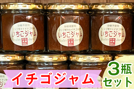 和田農園 イチゴジャム 3瓶セット|いちご 苺 ジャム 直送 フルーツ 砂糖不使用 印西 千葉 [0488]