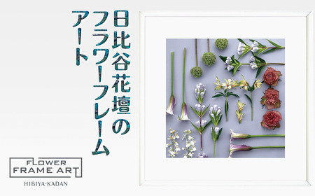 日比谷花壇のフラワーフレームアート Linear Flora Array(直線的な花の配列) ソフケン アルミフレーム 25x25cm アートポスター ポスターフレーム 花 インテリア おしゃれ 植物 贈り物 プレゼント ギフト 軽量 ボタニカルアート フラワーアート 癒し空間