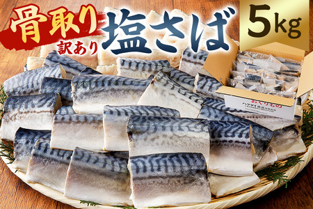 【訳あり】骨取り塩さば 切身5kg（500g×10袋） mi0012-0098 さば 切り身 骨取り 骨抜き 骨なし 魚 小分け 不揃い ｻﾊﾞ 魚介 お弁当 惣菜 おかず 塩焼き 味噌焼 味噌煮 ｻﾊﾞ