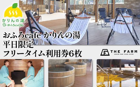 おふろcafeかりんの湯 平日限定フリータイム利用券6枚