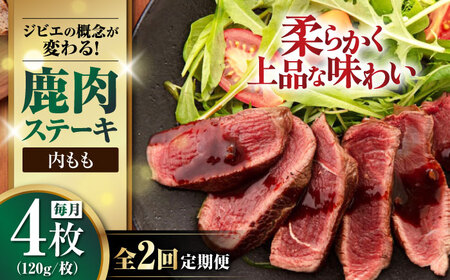 [全2回定期便]鹿肉 内もも120g×4枚[喜茂別町][EBIJIN] 冷凍 冷凍 冷凍 冷凍 冷凍 冷凍 [AJAO052] 32000 32000円