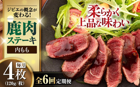 [全6回定期便]鹿肉 内もも120g×4枚[喜茂別町][EBIJIN]冷凍 冷凍 冷凍 冷凍 冷凍 冷凍 [AJAO054] 96000 96000円