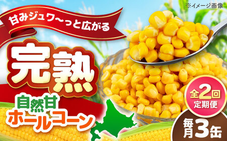 [全2回定期便][北海道産] 自然甘ホールコーン 3缶(C7号缶) コーン コーン コーン コーン コーン [AJAG035]