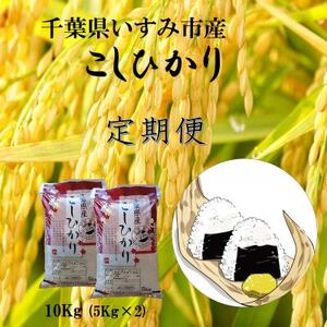 【毎月定期便】千葉県いすみ市産コシヒカリ10kg(5kg×2袋)全3回【4083579】