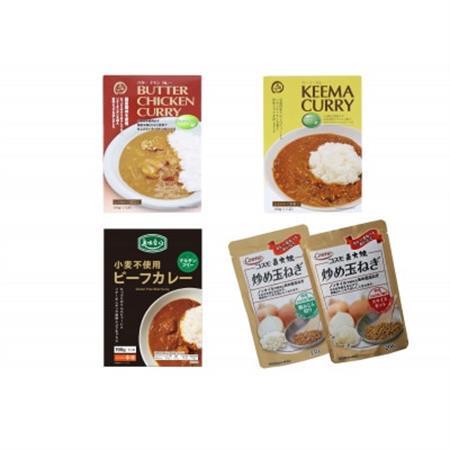 美味安心レトルトカレー3種(計9個)&炒め玉ねぎ2種(計6個) 計15個セット