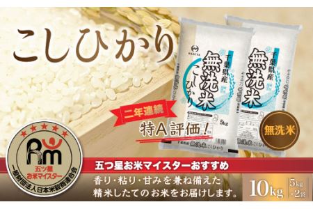2年連続特A評価!千葉県産コシヒカリ10kg無洗米（5kg×2袋）