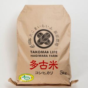 令和5年産　たこまいらいふ萩原農場の多古米コシヒカリ(精米)5kg【配送不可地域：離島・沖縄県】【1438045】