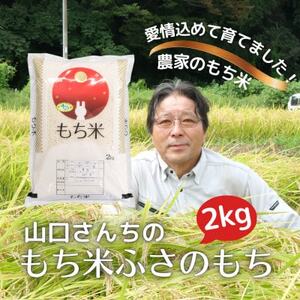 多古米農家 山口さんちのもち米2kg 千葉県奨励品種ふさのもち[配送不可地域:離島]