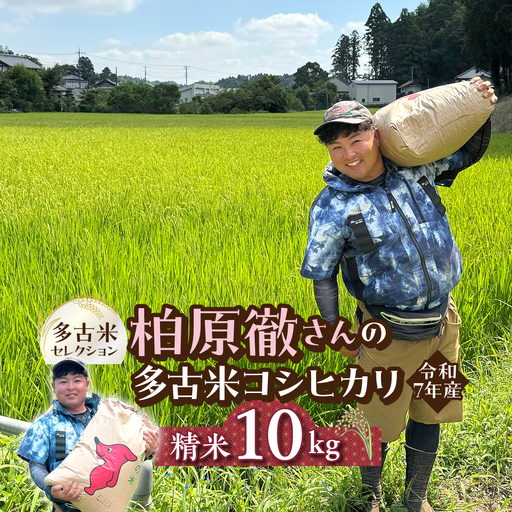 多古米セレクション　柏原徹さんの多古米コシヒカリ　精米10kg　令和7年産【配送不可地域：離島・沖縄県】米 白米 ご飯 千葉県産 TAKF062