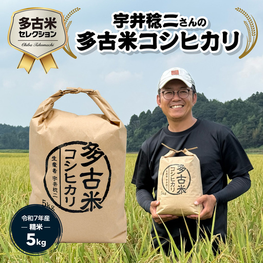 多古米セレクション 宇井稔二さんの多古米コシヒカリ 精米 5kg 令和7年産 [配送不可地域:離島・沖縄県]T