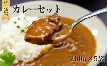 せんば牛カレーセット 200g×5袋