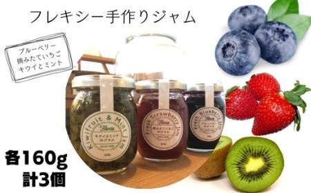 フレキシー手作りジャム 3種セット/各160g 計3個