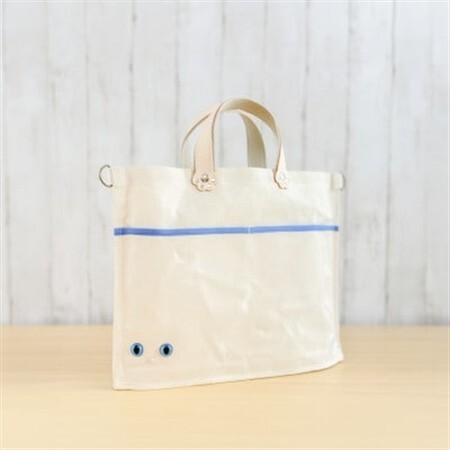 【猫目バッグ】わたし猫・帆布トートバッグ(大)/ブルー_装飾品・工芸品 トートバッグ・ショルダーバッグ 鞄・バッグ かばん カバン_【1545634】