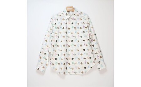 CLOFT 綿100%長袖オリジナルプリントシャツ"人と犬 の絆" XL 0139-019-S07-3