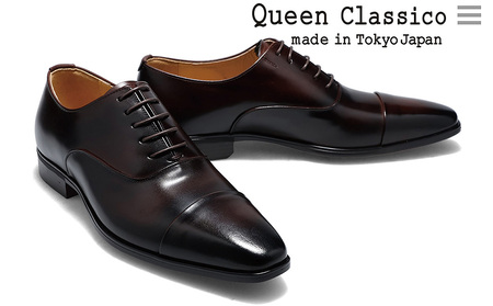 クインクラシコ 革靴 62001S〈ブラウン〉 (サイズ：27.0cm) 紳士靴 ビジネスシューズ ストレートチップ フォーマル 牛革 レベルソ仕上げ