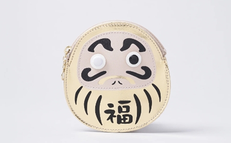幸運を呼び込む!だるまコインケース (カラー: ゴールド)