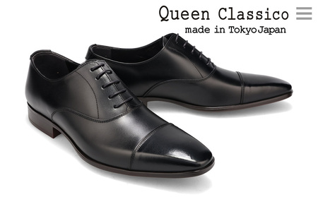 クインクラシコ 革靴 26001 (サイズ：27.0cm) ビジネスシューズ 本革 ストレートチップ 幅広 甲高  キャップトゥ 牛革 フォーマル 冠婚葬祭