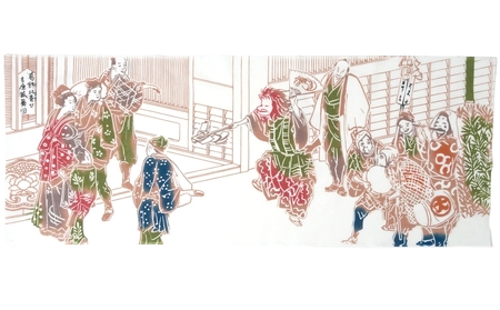 手ぬぐい「吉原狐舞」
