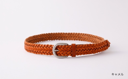 [bell la bell] 栃木レザーメッシュベルト (カラー:キャメル)