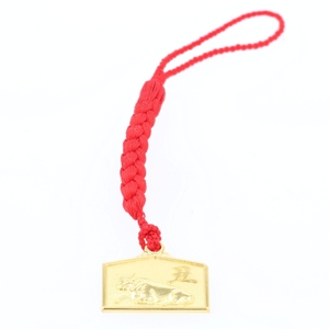 [K18] 干支絵馬根付 (12種) (柄:丑)