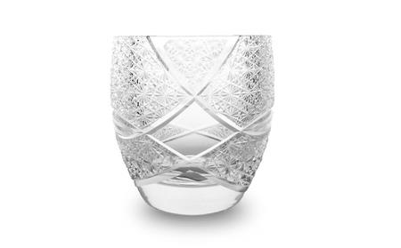 浅草切子 KANA KURITA「オールド円 透き」木箱入り_0012-090-T07