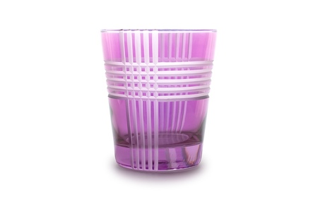 浅草切子 KANA KURITA「ギンガムオールド」化粧箱入り (カラー:アメジスト)_0012-094-T07-6