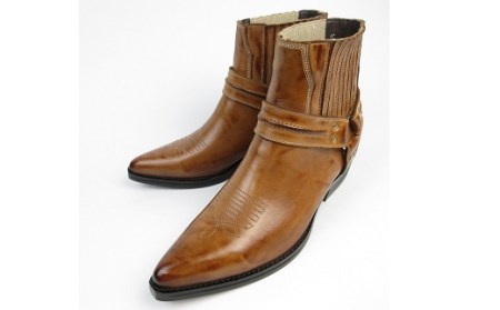 【浅草の靴】テキサスビレッジ 本革ウエスタンブーツ[5535](サイズ：27.0cm、カラー：キャメル)