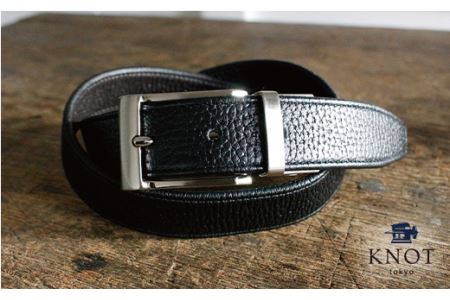 SHRUNKEN LEATHER ELASTIC BELT (Lサイズ) [KMK-0112L]